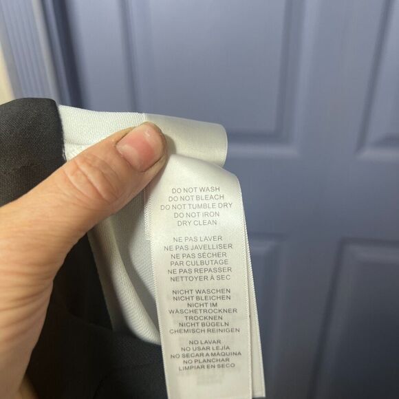 Adrianna Papell Black Evening Dress w/ White Pants Underneath Split Front Sz 16W - Picture 6 of 11